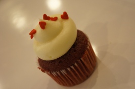 Luxurious red velvet cupcake
