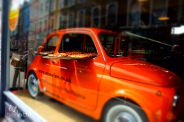 Fabulous pizzeria window display, Notting Hill, London